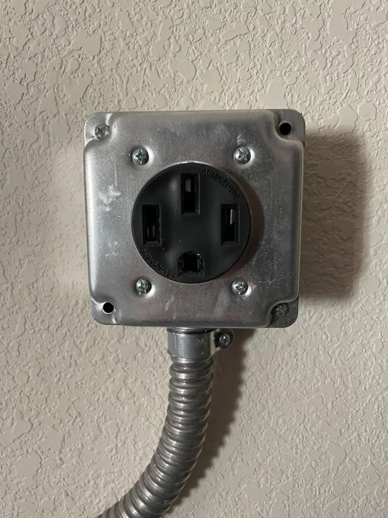 NEMA 14-50 outlet installed for Smart Home Electrical in Rome